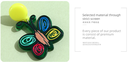 925 Silver Needle Retro Colorful Butterfly Acrylic Earrings