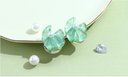 925 Silver Needle Colorful Resin Transparent Earrings