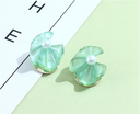 925 Silver Needle Colorful Resin Transparent Earrings
