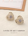 Exquisite Crystal Loving Heart Earrings