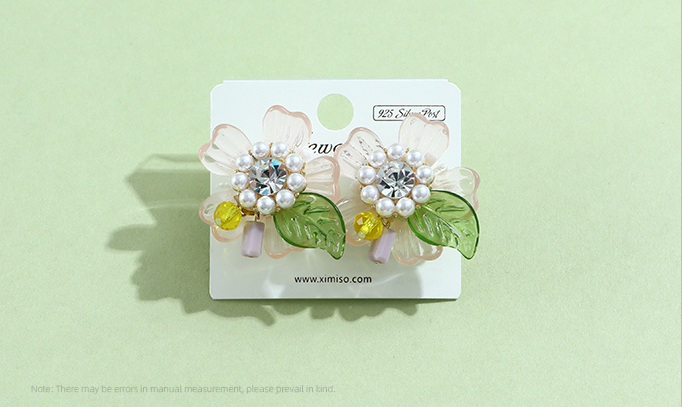 925 Silver Needle Solid Flower Delicate Earrings