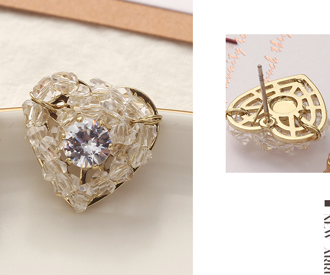 Exquisite Crystal Loving Heart Earrings