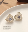 Exquisite Crystal Loving Heart Earrings