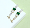 925 Silver Needle Stylish Retro Beccarite Earrings