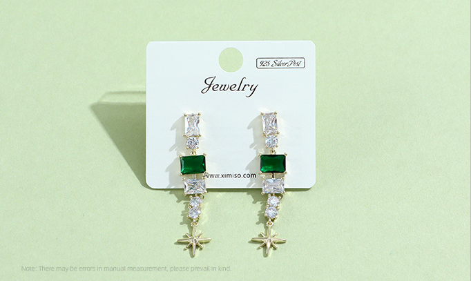 925 Silver Needle Stylish Retro Beccarite Earrings