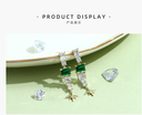 925 Silver Needle Stylish Retro Beccarite Earrings