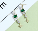 925 Silver Needle Stylish Retro Beccarite Earrings