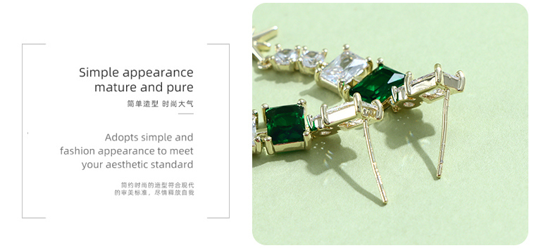 925 Silver Needle Stylish Retro Beccarite Earrings