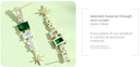 925 Silver Needle Stylish Retro Beccarite Earrings