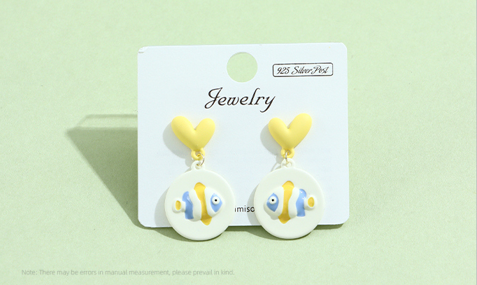 S925 Silver Needle Simple Sweet Goldfish Earrings