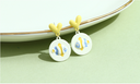 S925 Silver Needle Simple Sweet Goldfish Earrings