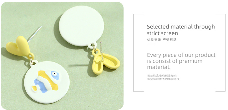 S925 Silver Needle Simple Sweet Goldfish Earrings