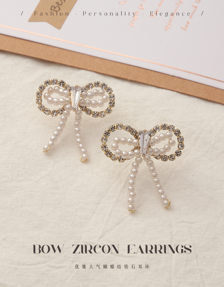 Elegant Classy Bow Zircon Earrings