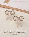 Elegant Classy Bow Zircon Earrings