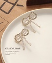 Elegant Classy Bow Zircon Earrings
