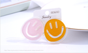925 Silver Needle Smiling Resin Earrings