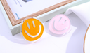 925 Silver Needle Smiling Resin Earrings