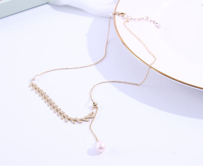 Delicate Wheat Tassel Necklace