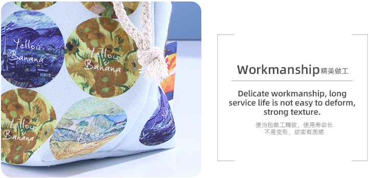 Famous Painting Series Oil Painting Lunch Bag
