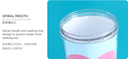 FK001 Happy Panda Double Walls Plastic Cup 520ml/17.5fl.oz.(Blue)