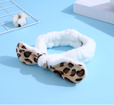 Leopard Print Hair-drying Headband(White)
