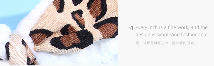 Leopard Print Hair-drying Headband(White)