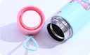 Magic Bear Painting Mini Pocket Vacuum Flask 270ml/9.1fl.oz.(Mint Green)