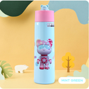 Magic Bear Painting Mini Pocket Vacuum Flask 270ml/9.1fl.oz.(Mint Green)