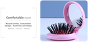 Macaron Series Portable Hair Brush with Mirror