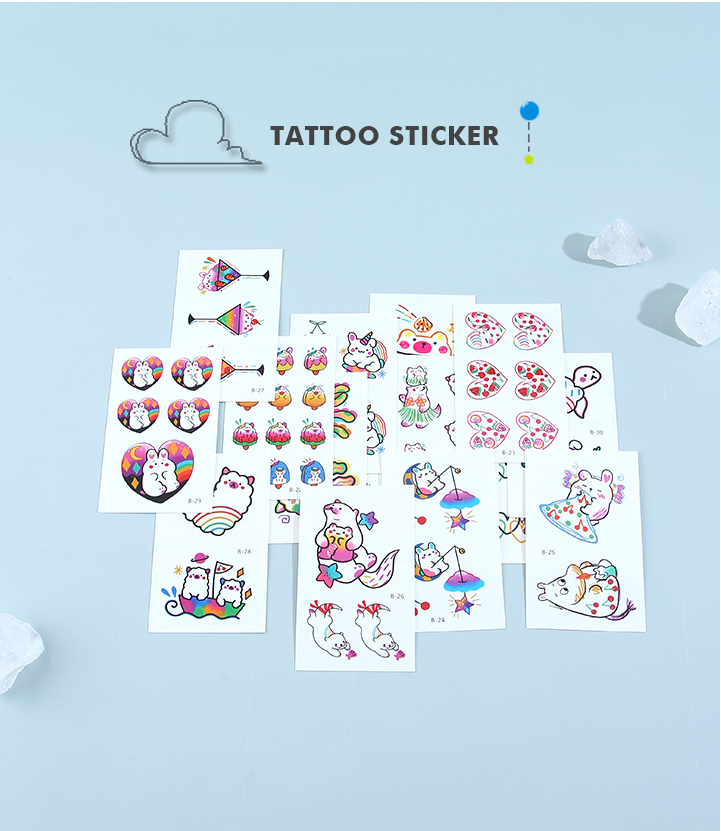 Cute Cartoon Tattoo Sticker(30 Sheets)
