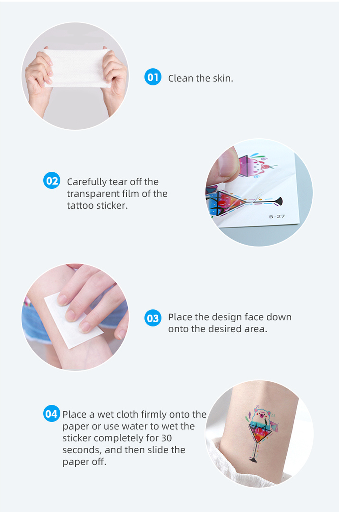 Cute Cartoon Tattoo Sticker(30 Sheets)
