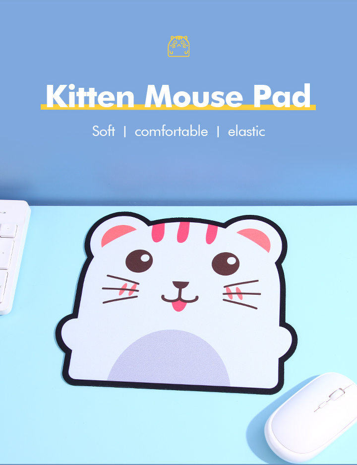 Kitten Mouse Pad(Pink and White)