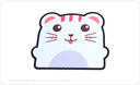 Kitten Mouse Pad(Pink and White)