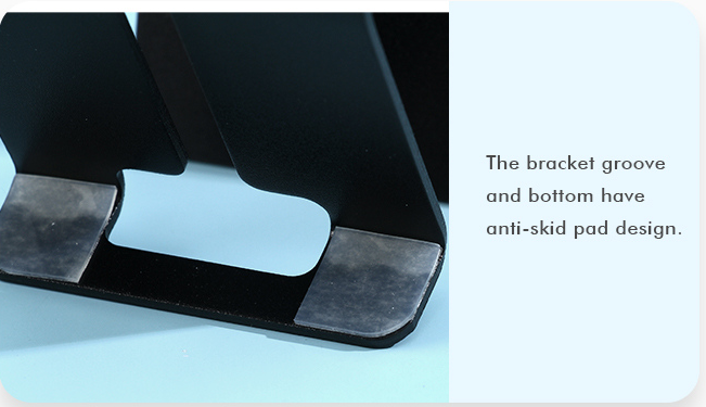 Metal Desktop Cell Phone Stand(Black)(TW-062)