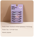 Handmade Artificial Eyelashes(5 Pairs)(Long)