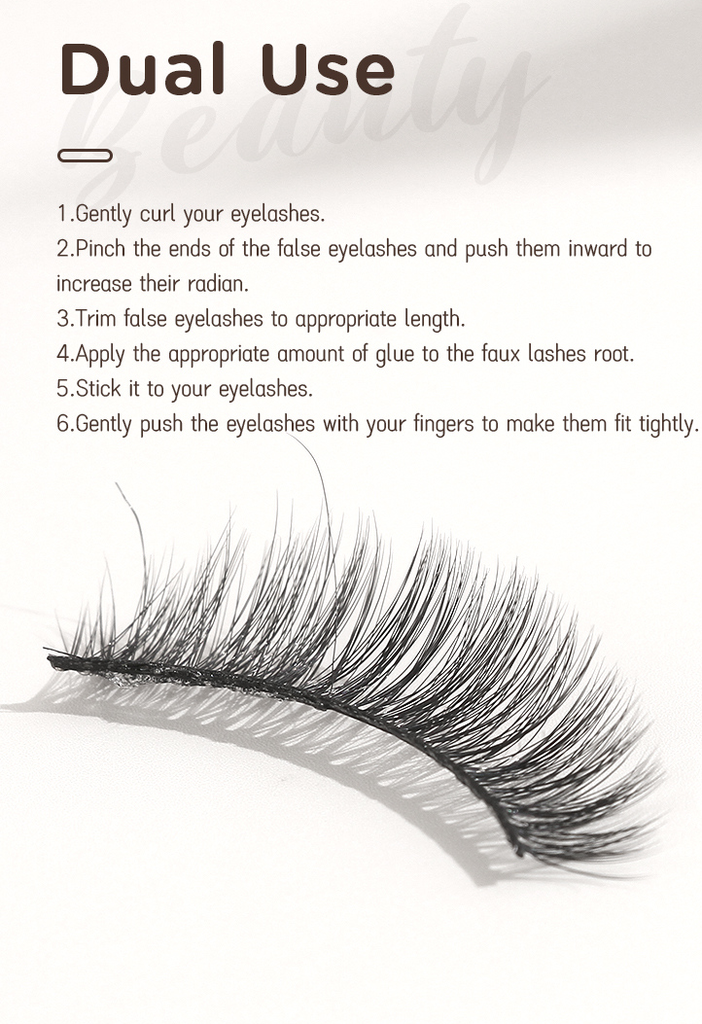 Handmade Artificial Eyelashes(5 Pairs)(Thick)