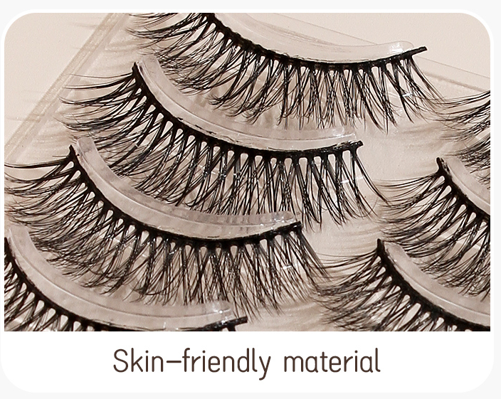 Handmade Artificial Eyelashes(5 Pairs)(Thick)