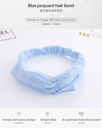 Blue Jacquard Hair Band
