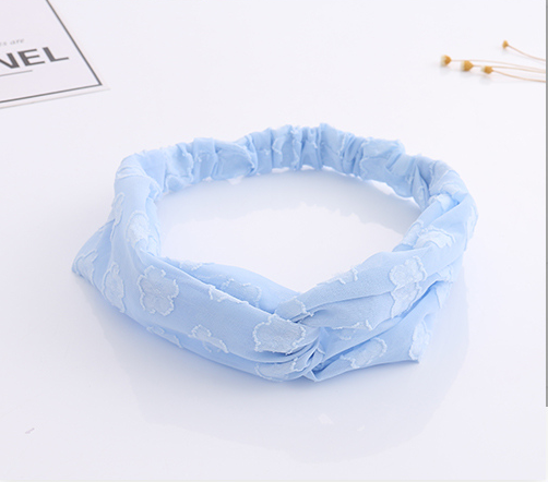 Blue Jacquard Hair Band