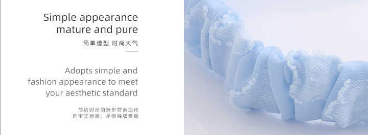 Blue Jacquard Hair Band