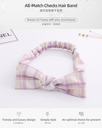 All-Match Checks Hair Band