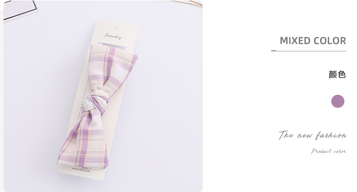 All-Match Checks Hair Band