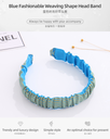 Blue Fashionable Weaving Shape Head Band
