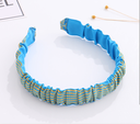 Blue Fashionable Weaving Shape Head Band