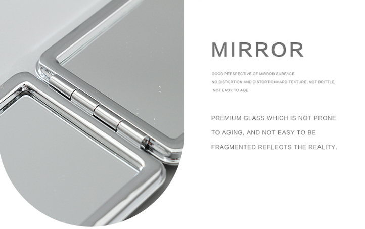 Portable Rectangular Makeup Mirror (Glitters Series - Potted Plant)