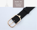 Fashionable U Buckle Black Belt for Ladies
