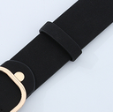 Fashionable U Buckle Black Belt for Ladies