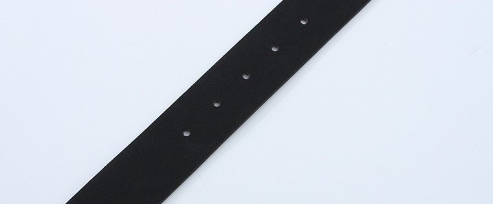 Fashionable U Buckle Black Belt for Ladies