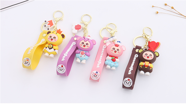 Cute Clown Bear Keychain