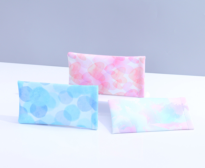 Colorful Printing Glasses Pouch
